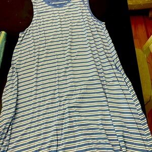 Women's stripped dress time and tru XXL